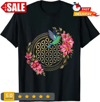 NEW LIMITED Birds Sacred Geometry Flower Лучший дизайн футболки премиум-класса
