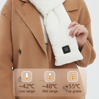  Зимний теплый шарф с подогревом 3 передачи USB Перезаряжаемый шейный воротник Дизайн с защитой от протечек Моющийся обогреватель шеи Нагреватель шеи