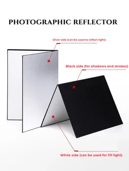 Аксессуары для фотографии Рефлектор для фотосессии Четыре в одном Светоблокирующая доска Черный серебристо-белый мягкий светлый картон