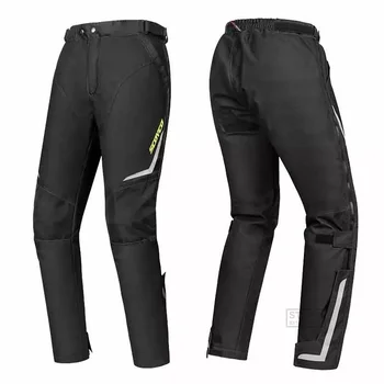 Зимние мужские мотоциклетные штаны SCOYCO Быстроизнашиваемые мото брюки для мужчин Мотокросс CE Колено Теплая подкладка Ветрозащитный