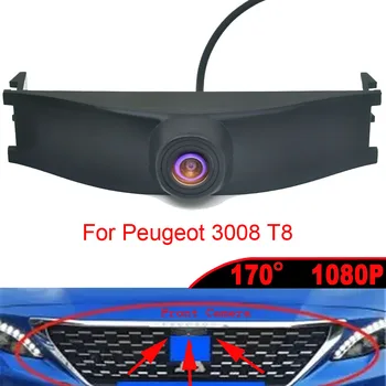 170° AHD CVBS CCD 1080P Автомобиль Рыбий глаз Ночное видение Автомобиль LOGO Парковка Камера переднего вида для Peugeot 3008 T8 Facelift 2013-2016