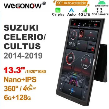 1920*1080 Ownice Android10.0 для SUZUKI CELERIO/CULTUS 2014-2019 Авто Радио Видео Аудио 13,3 '' Вращающийся 360 6G 128G Tesla Style