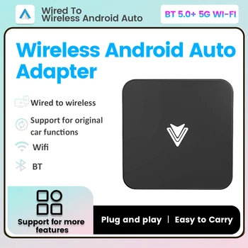 Mini Wireless Android Auto Adapter USB Smart Dongle Plug And Play Для OEM Проводной Android Авто Авто Радио Мультимедийный плеер WiFi BT