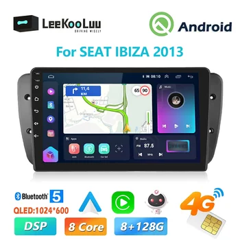 LeeKooLuu 2 Din Android Авто Радио GPS Навигация 4G Wi-Fi Carplay Android Auto для SEAT IBIZA 2013 Авто Стерео Мультимедийный Плеер