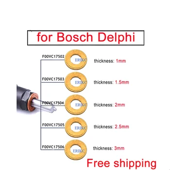 F00VC17505 F00VC17504 F00VC17503 Форсунка дизельного топлива Медные шайбы Прокладка распылителя 9001-850C F00VC17506 для прокладки Bosch Delphi