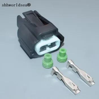 shhworldsea 2-контактный 6,3 мм женский автомобильный водонепроницаемый автомобильный провод разъем с клеммами