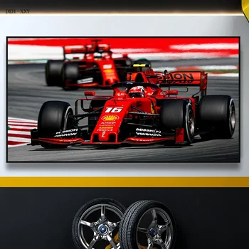 Скандинавский простой настенный арт Шумахер F1 Ferrari Гоночные автомобили HD Холст Плакат Печать Главная спальня Украшение гостиной