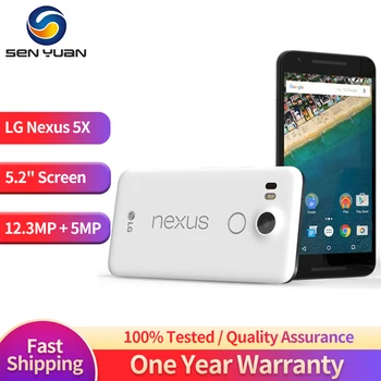 разблокированный оригинальный мобильный телефон LG Nexus 5X 4G H790 5,2 дюйма 2 ГБ ОЗУ 16/32 ГБ ПЗУ LTE Сотовый телефон 13,0 МП 1080P Hexa Core Смартфон