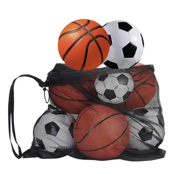  Спортивный чехол Сетчатая сумка Портативное хранение футбола Открытый баскетбол Волейбол Многофункциональные сумки для хранения на шнурке