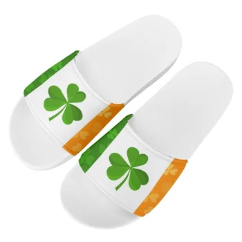 Ирландский флаг Печать Домашние тапочки Трилистник Узор Повседневные Внутренние Противоскользящие Тапочки Легкие Ванная Комната Балетки Обувь Zapatos