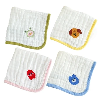 Детское полотенце для купания 6-слойное маленькое квадратное полотенце для лица Полотенца для слюны Мягкие впитывающие
