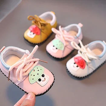 Новая и осенняя обувь для новорожденных и малышей для мальчиков и девочек 0-1 года Прогулочная обувь с мягкой подошвой Симпатичная и удобная