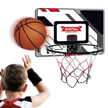 Баскетбольное кольцо для детей Автоматический подсчет очков Детское крытое баскетбольное кольцо Дверь комнаты Баскетбольное кольцо Мини-обруч с мячом Баскетбольный баскетбол
