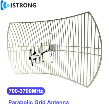  Наружная направленная сетка Параболическая антенна 700-3700 МГц Биполяризованный усилитель дальнего действия 18 дБи Усилитель сигнала с высоким коэффициентом усиления N-гнездо