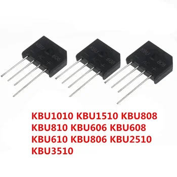 5PCS KBU1010 KBU-1010 10A 1000V диодный мостовой выпрямитель KBU1510 KBU808 KBU810 KBU606 KBU608 KBU610 KBU806 KBU2510 KBU1510 KBU3510