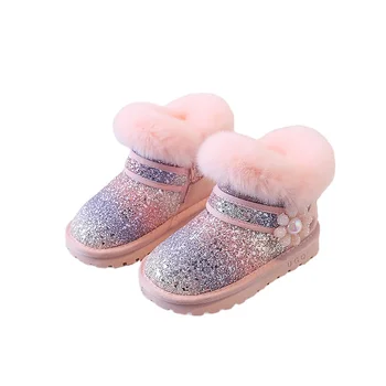 Зимние детские сапоги Мех для девочек Теплая обувь для детей от 2 до 8 лет Детские пинетки приносят новое поступление YY-3918