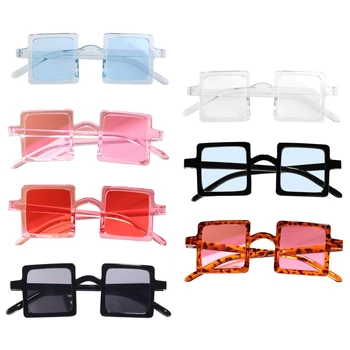 Детские большие квадратные солнцезащитные очки Модные солнцезащитные очки для малышей с плоским верхом для дропшиппинга 2-10 лет