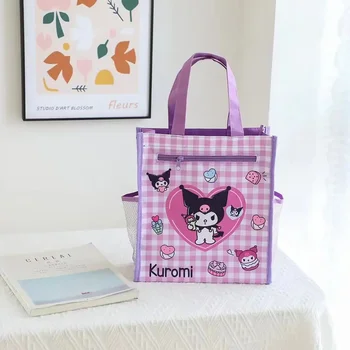 MINISO Hello Kitty Sanrio Kuromi Kawaii сумка Cartoon Cute Kids Lunch Bag Детская школьница Упаковка для хранения Большая емкость