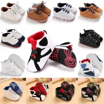 0-18 месяцев Детская обувь Мода для мальчиков Баскетбольная обувь Спортивная обувь Учебная обувь Белая крестильная обувь First Walker
