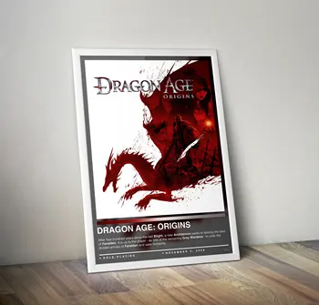 Видеоигры Dragon Age Origins Холст Живопись Печать Плакаты Для Гостиной Игровая Комната 80-х Ретро Искусство Домашний Настенный Декор Картинки