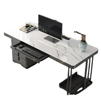 YY Интегрированный домашний кабинет Итальянский минималистский учебный стул Комбинация Современный минималистичный письменный стол