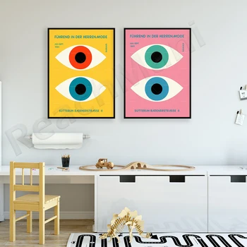 Выставочные плакаты Баухауса, отпечатки глаз Баухауса, репродукции современного искусства, настенные плакаты абстрактного искусства