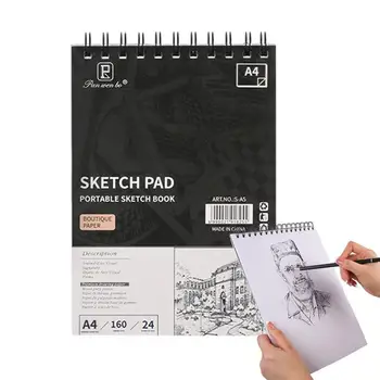 Скетчбуки и блокноты Твердая обложка Sketch Pad Art Sketchbook 24 Sheets Sketching Book Принадлежности для рисования для студентов Начинающие