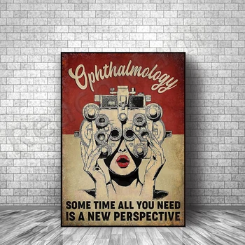 Офтальмология Иногда все, что вам нужно, это свежий взгляд Плакат Декор Холст Принт Эксклюзивный подарок