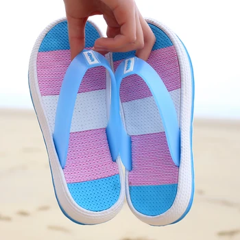 Летние модные шлепанцы Мягкая и удобная женская пляжная обувь Крытые легкие домашние тапочки