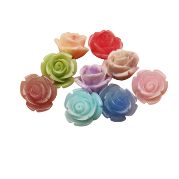  15 мм коралловая роза цветок бусины для изготовления ювелирных изделий diy принадлежности kalen синий розовый sieraden maken аксессуары кабошоны милые бусины оптом