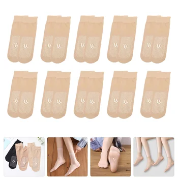 10 пар женские носки противоскользящие подошвы лодыжки короткие чулки стильные женские нескользящие мисс