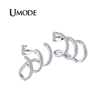 UMODE NEW Модные кубические серьги-гвоздики AAA + цирконий для женщин Ювелирные изделия D'oreille Femme Подарки Wholesa UE0947