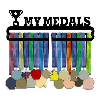  Стойка для демонстрации спортивных медалей Настенное крепление Металлическая стойка для хранения медалей Держатель для хранения медалей