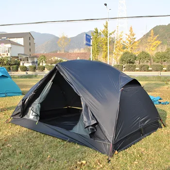 Черная палатка,Сверхлегкая силиконовая нейлоновая палатка для кемпинга 2 человека,CZX-435B Черная палатка на открытом воздухе Палатка на 2 человека с футпринтом