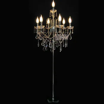европейский стиль 6 1 хрустальный торшер свечи лампы лампа в гостиной украшение лампа свадебный свет модный уличный фонарь