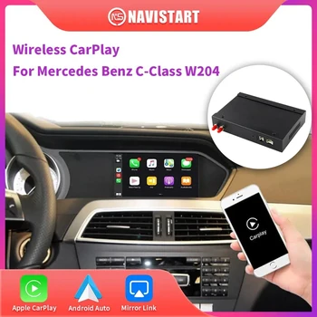 NAVISTART Wireless CarPlay Android Auto для Mercedes Benz C-Class W204 2011-2014 Mirror Link AirPlay Мультимедийная функция CarPlay