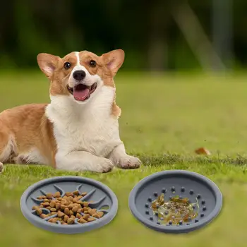  Игрушка для жевания домашних животных Игрушка для кормления собак Автоматический скользящий диск для веселья Устойчивый к укусам летающий диск для домашних животных с пищевым силиконом для помещений