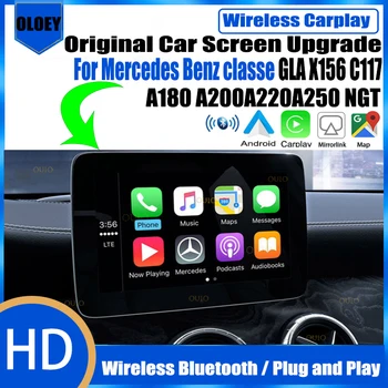 Беспроводной адаптер интерфейса Apple CarPlay Android Auto Камера заднего видаДля Mercedes Benz classe GLA X156 C117 A180 A200A220A250 NGT