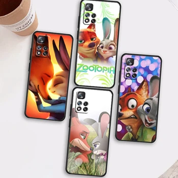 Disney Zootopia Judy для Xiaomi Redmi Note 12 Pro 11T 11E 11S 10T 10S Turbo Plus Max Lite 5G Черный мягкий чехол для телефона Чехол для телефона