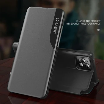 Y6 P Y 6P MED-LX9 MED-LX9N View Window Smart Flip Case Чехол для Huawei Y6P Чехол Роскошь на оригинальном магнитном кожаном телефоне для ПК