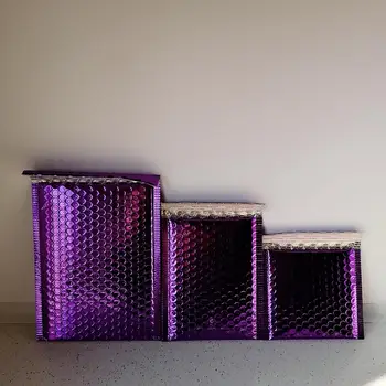  Бесплатная доставка фиолетовый цвет алюминизированная пленка молния сумка для утолщения экспресс большая упаковка полиэтиленовые пузырьковые конверты