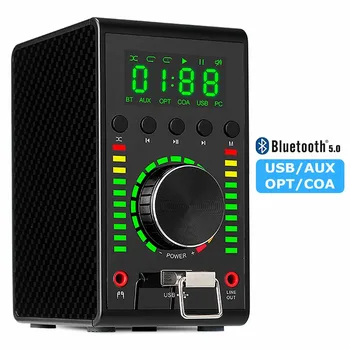 Mini Audio HiFi Bluetooth 5.0 Усилитель мощности класса D MA12070 Цифровой усилитель 68 Вт * 2 Домашнее аудио Авто Морской USB/AUX/Оптический/COA Вход