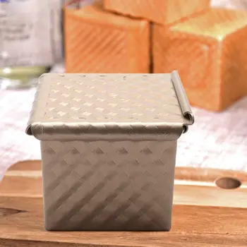 Квадратная форма для выпечки хлеба с крышкой Форма для тостов Форма для хлеба Сковорода для выпечки хлеба Pullman с крышкой Мини-коробка для тостов с антипригарным покрытием