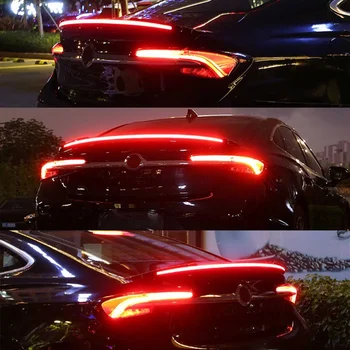 Универсальный светодиодный спойлер Динамический указатель поворота Стоп-сигнал Задний спойлер на крыше багажника для Honda Toyota Nissan для BMW Audi Buick Golf