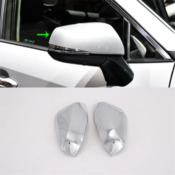 Автомобильные аксессуары Внешняя отделка ABS Хром Крышка зеркала заднего вида Боковая дверь Отделка для Toyota RAV4 2019 2020 2 стиля 2 шт./компл.