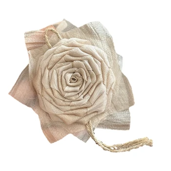 Ткань в стиле ретро Цветочная брошь Роза Цветочный лацкан Булавка Модное заявление C1FC