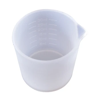  Чашка из смолы с точной шкалой Антипригарная силиконовая чашка DIY Силиконовая мерная чашка