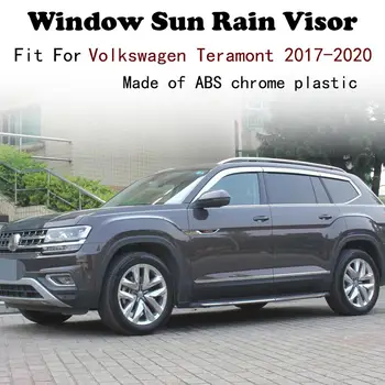 ABS Хромированный пластиковый оконный козырек Вентиляционные шторы Солнце Защита от дождя Автомобильные аксессуары для Volkswagen Teramont 2017~2020