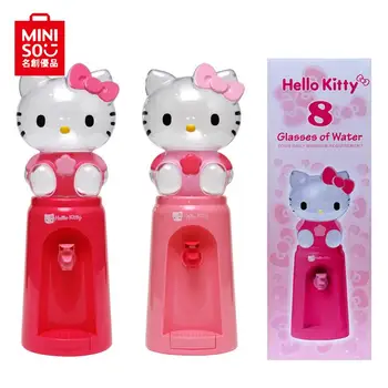 MINISO Hello Kitty 48 см Офисный мини-диспенсер для воды Мультфильм Милые дети Здоровая жизнь Маленький диспенсер для воды Студенческие предметы первой необходимости