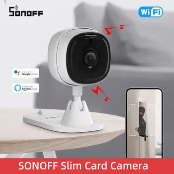Новая камера видеонаблюдения SONOFF CAM Slim WiFi Smart Home 1080P HD Motion Alarm Двусторонняя аудиосвязь сцены для Alexa Google Assistant